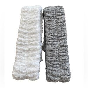100% Cotton Spa Hair Band White and Gray
